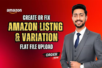 create or fix amazon listing variations and flat file errors
