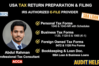 prepare and efile USA tax returns for individuals and business