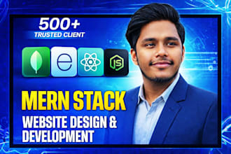 develop a mern stack website, custom full stack website, host it on live server