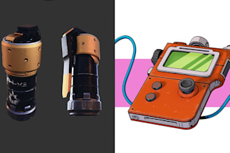 create stylized or realistic 3d props for game development