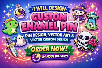 design custom enamel pin pin design vector art and vector custom design