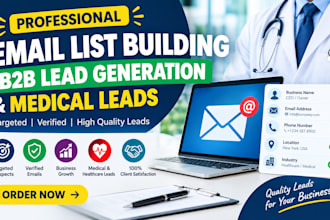 do email list building, b2b lead generation, medical leads