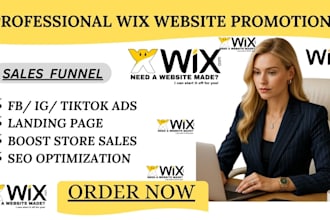 do wix website promotion online store marketing sales funnel wix SEO ecommerce