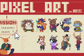 do 2d pixel art characters and objects