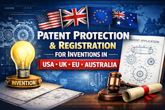 do patent protection and registration for inventions in USA, UK, eu, australia