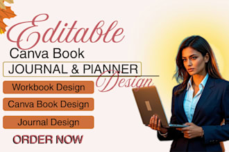 create a custom digital planner, journal or budget planner in canva