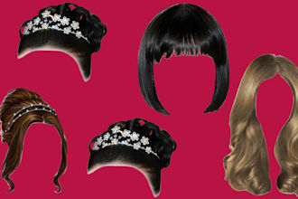 create 3d hair, accessories, cloth, made for second life avatar character