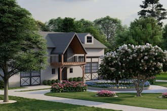 design realistic 3d landscape, garden, backyard, pool and patio designs