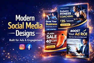 create modern socail media post design optimized for ads and engagement