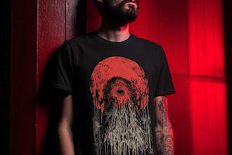 horror t shirt merch horror album cover poster vintage retro halloween dark art