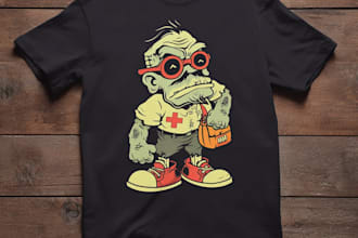 trippy psychedelic design for t shirt and merch