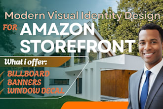 design storefront visuals window graphics signage amazon storefront branding