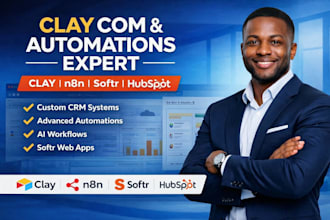 setup apollo io, clay, hubspot, monday crm, pipedrive, activecampaign automation