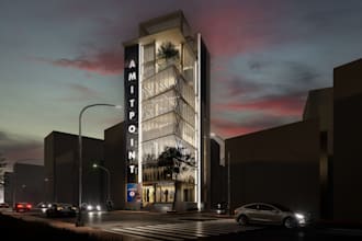 render 3d architectural exterior for commercial, real estate