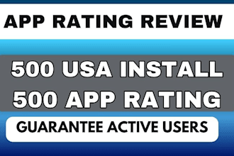 publish app playstore, app install,5000 IOS review, android, mobile apppromotion