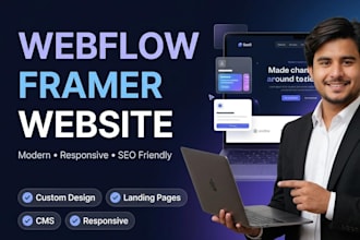 design and develop a webflow or framer website