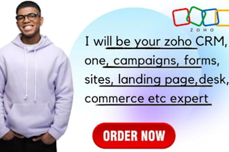 setup zoho crm, zoho form, zoho one, desk, commerce, workflow, site landing page