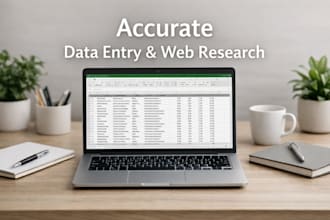 do accurate and efficient data entry, web research and data collection
