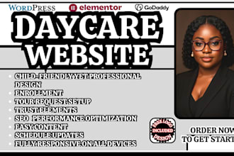 daycare site design childcare website nursery website early learning website
