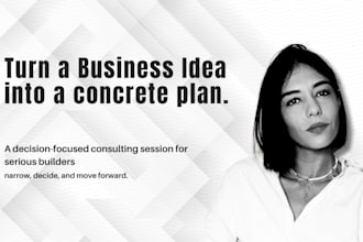 turn your business idea into a clear, business plan