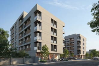 renovate apartment exterior,front elevation,school interior,landscape,cgi render