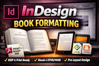 do indesign formatting of your book for amazon KDP