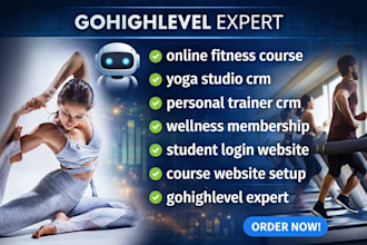 build gohighlevel fitness course, membership site for gyms and coaches business