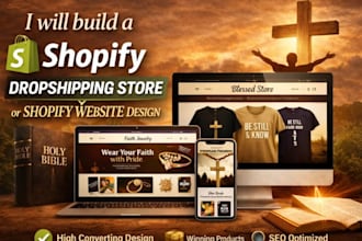 christian shopify dropshipping store shopify website design