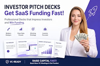 design investor pitch deck for saas founders to raise capital fast