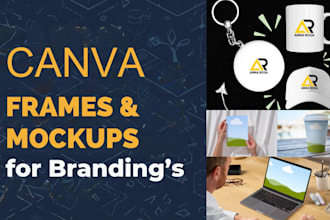 create canva frames and mockups for branding