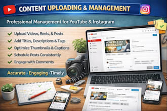 upload and manage youtube and social media content