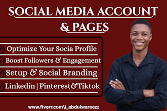 do social media growth optimization for linkedin pinterest and tiktok profile