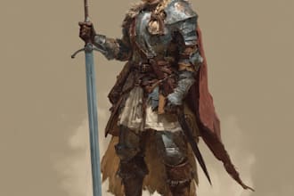 draw dnd character design
