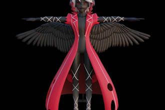 create and rig vrchat avatar vr chat character vrc avatar furry avatar 3d model