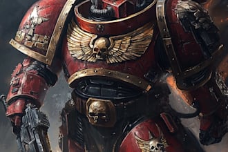 draw warhammer 40k figures with old school