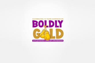 design celebrating years remission childhood cancer logo