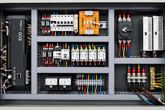 design industrial control circuit electrical panel and plc