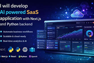 develop ai powered saas web application with nextjs and python