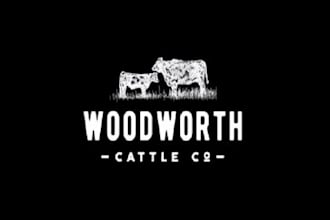 design animal vibrant logo for cattle farm company