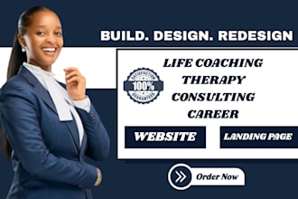 build life coaching website consulting website therapy website career website