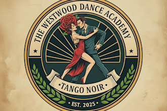 create a custom professional tango dance logo design
