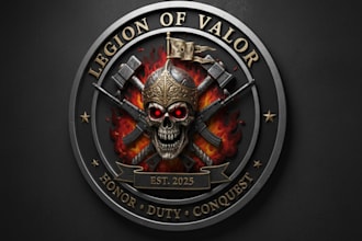create a fierce war logo for games teams or brands