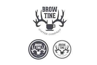 design rugged and clean hunting and coffee logo