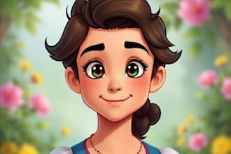 draw you cartoon portrait in disney style