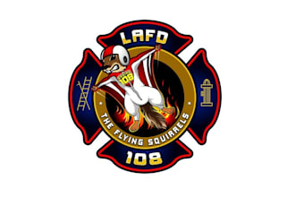 design local heroes fire department logo