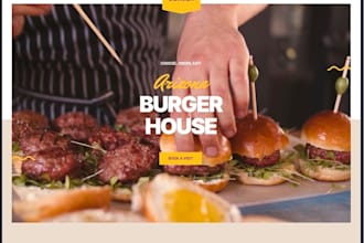 do pizza burger fastfood website design