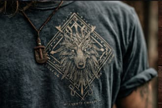 draw vintage badge retro outdoor design for t shirt