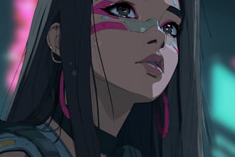 design an illustration of futuristic cyberpunk city