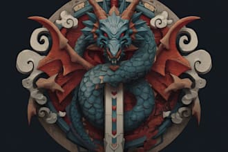 design fantasy game logo and branding