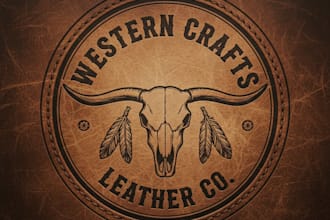 design a premium leather logo with a luxury feel